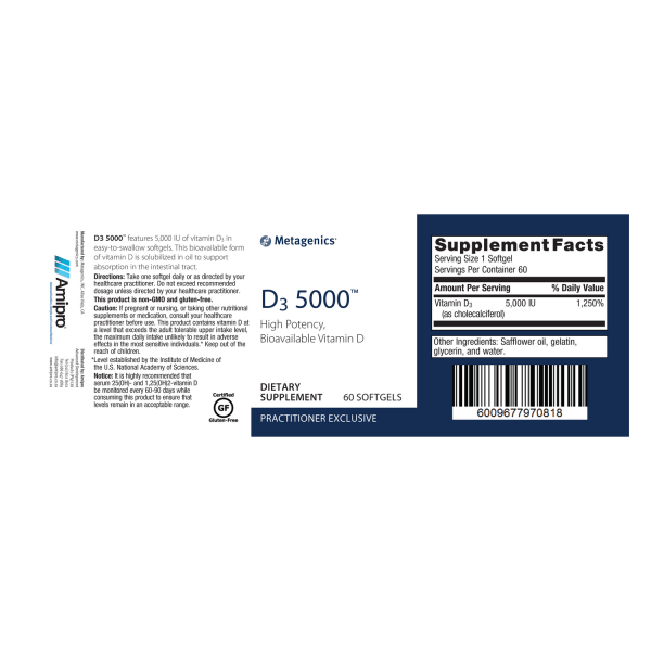 Metagenics-D3 5000™ 60SG - Image 2